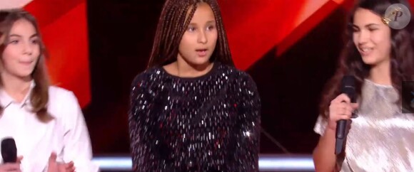 Battle de Sarah, Gabrielle et Eva dans "The Voice Kids 2020", le 19 septembre, sur TF1