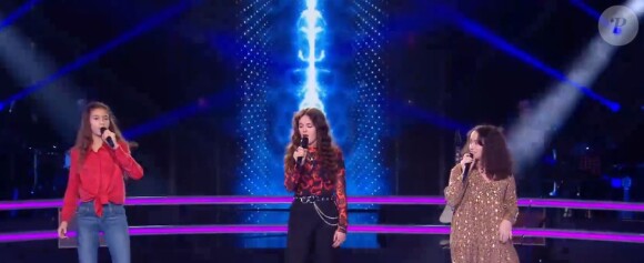 Battle entre Emilia, Naomi et Marilou dans "The Voice Kids 2020", le 19 septembre, sur TF1