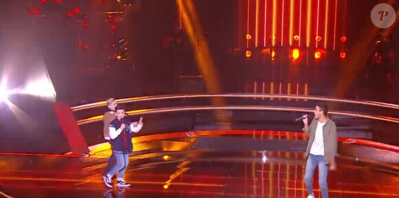Battle entre Maxime, Tony et Abdellah dans "The Voice Kids 2020", le 19 septembre, sur TF1