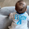 Coralie Porrovecchio dévoile une photo de son fils Leeroy, né le 23 mai 2020. Septembre 2020.
