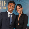 Coralie Porrovecchio et Boubacar Kamara au dîner de gala OM Fondation. Avril 2019.