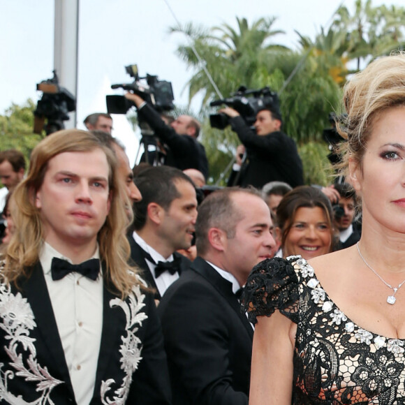 Natacha Amal (robe Christophe Guillarmé, pochette Carmen Steffens, bijoux Elsa Lee) - Montée des marches du film "Grace de Monaco" pour l'ouverture du 67 ème Festival du film de Cannes – Cannes le 14 mai 2014 