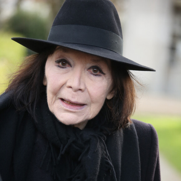 Juliette Gréco - Obsèques de Hélène Duc au cimetière du Père Lachaise à Paris, le 28 novembre 2014. 