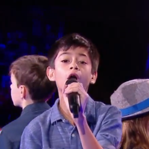 Ilan, Arnaud et Zoé pendant les battles de The Voice Kids saison 7 - samedi 26 septembre 2020, TF1