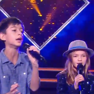 Ilan, Arnaud et Zoé pendant les battles de The Voice Kids saison 7 - samedi 26 septembre 2020, TF1