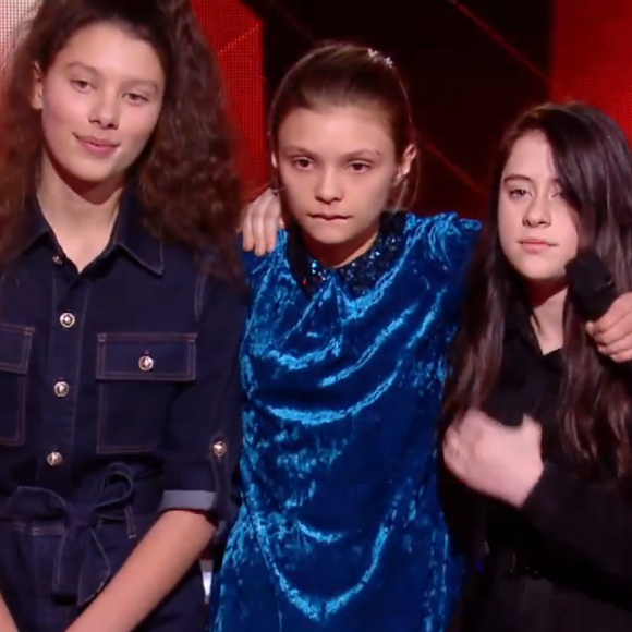Chiara, Stéfi et Chloé pendant les battles de The Voice Kids saison 7 - samedi 26 septembre 2020, TF1