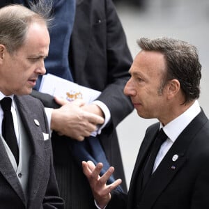 Le prince Jean d'Orléans (Comte de Paris) et Stéphane Bern - Obsèques de S.A.R. le Grand-Duc Jean de Luxembourg en la cathédrale Notre-Dame à Luxembourg le 4 mai 2019.