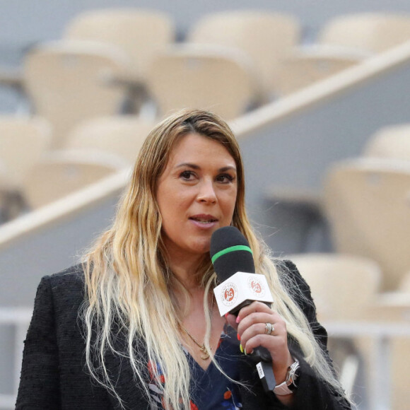 Marion Bartoli, enceinte, lors du premier tour des internationaux de tennis de Roland Garros à Paris © Dominique Jacovides / Bestimage