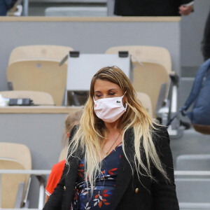 Marion Bartoli, enceinte, lors du premier tour des internationaux de tennis de Roland Garros à Paris le 28 septembre 2020. © Dominique Jacovides / Bestimage