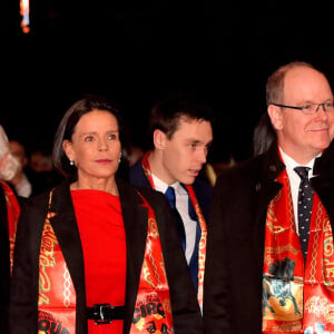 Pauline Ducruet, la princesse Stéphanie de Monaco, Louis Ducruet et le prince Albert II de Monaco durant la soirée d'ouverture du 44eme Festival International du Cirque de Monte-Carlo à Monaco le 16 janvier 2020. © Bruno Bebert/Bestimage