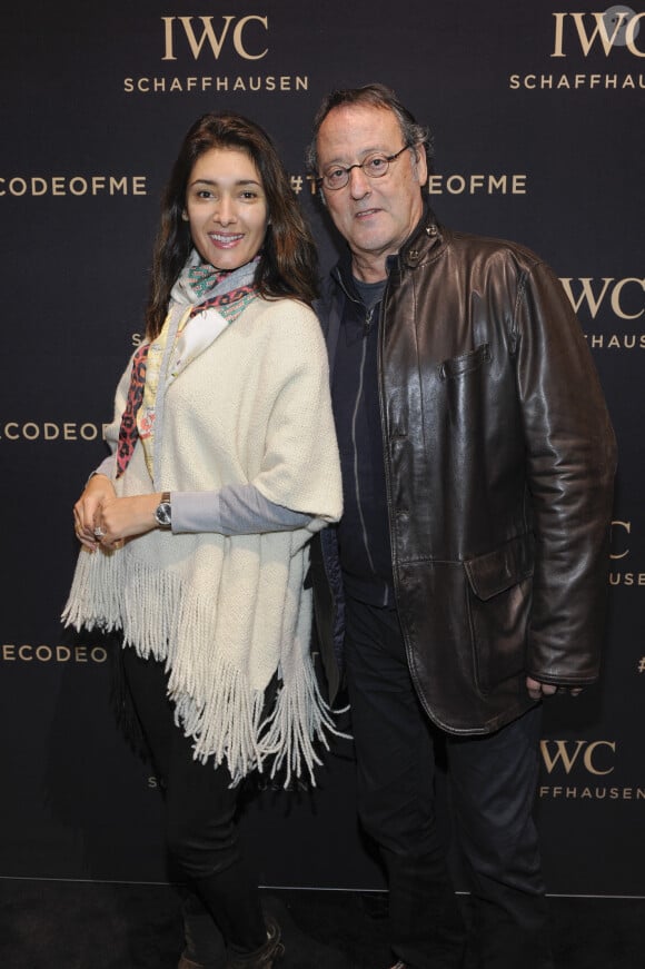 Jean Reno et sa femme Zofia Borucka au lancement de la collection Da Vinci du fabricant de montres de luxe suisse IWC Schaffhausen au salon international de la haute horlogerie (SIHH) à Genève, Suisse, le 17 janvier 2017.