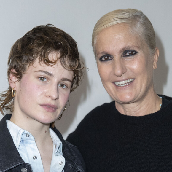 Christine and the Queens, de son vrai nom Héloïse Adélaïde Letissier et Maria Grazia Chiuri - Greeting du défilé de mode Haute-Couture printemps-été 2020 "Dior" à Paris. Le 20 janvier 2020. © Olivier Borde / Bestimage