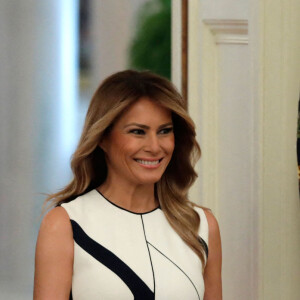 Le président Donald Trump et la première dame Melania lors d'une réunion sur les conditions pour la réouverture des écoles à la Maison Blanche à Washington le 7 juillet 2020. 