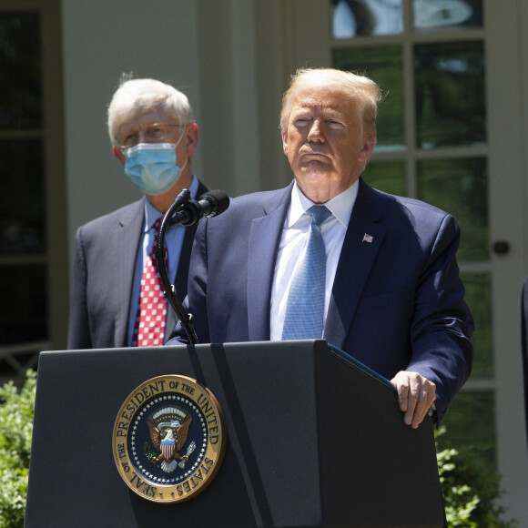Donald Trump prend de la chloroquine pour se prémunir du coronavirus - Donald Trump lors d'un briefing sur le Coronavirus (COVID-19) à la Maison Blanche à Washington. Le 15 mai 2020 