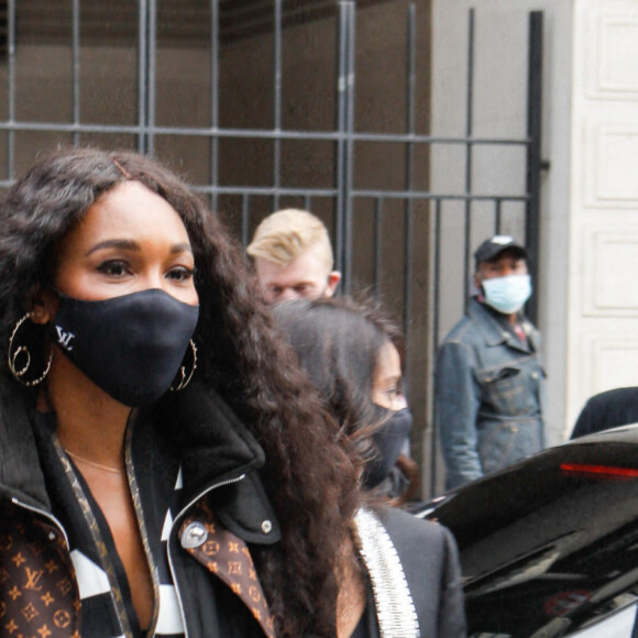 Venus Williams arrive à la Samaritaine pour assister au défilé de mode Louis Vuitton prêt-à-porter printemps-été 2021. Paris, le 6 octobre 2020 © Veeren Ramsamy-Christophe Clovis / Bestimage