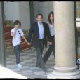  Nicolas Sarkozy, Carla Bruni-Sarkozy et son fils Aurélien Enthoven - Fête de la musique à l'Elysée. 