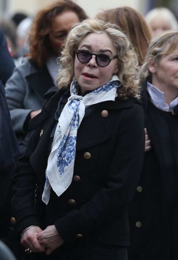 Grace de Capitani - Arrivées aux obsèques de Michou en l'église Saint-Jean de Montmartre à Paris. Le 31 janvier 2020