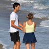 Novak Djokovic passe ses vacances avec sa femme Jelena et ses enfants Stefan et Tara sur une plage de Marbella en Espagne le 1er aout 2019. 
