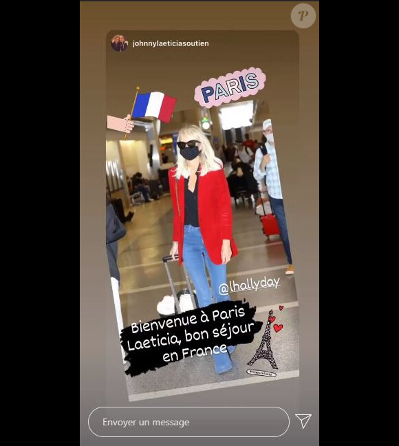 Laeticia Hallyday a quitté Los Angeles le 12 octobre 2020 pour un voyage promotionnel avec ses filles Jade et Joy.