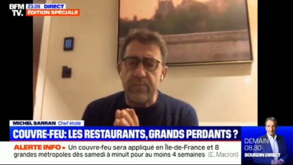Couvre-feu : Michel Sarran "furieux" craint la mort des restaurateurs