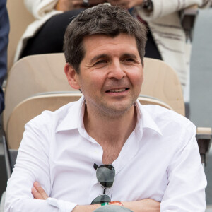 Thomas Sotto - Les célébrités dans les tribunes des Internationaux de France de Tennis de Roland Garros 2019 à Paris, France, le 29 mai 2019. © Jacovides-Moreau/Bestimage