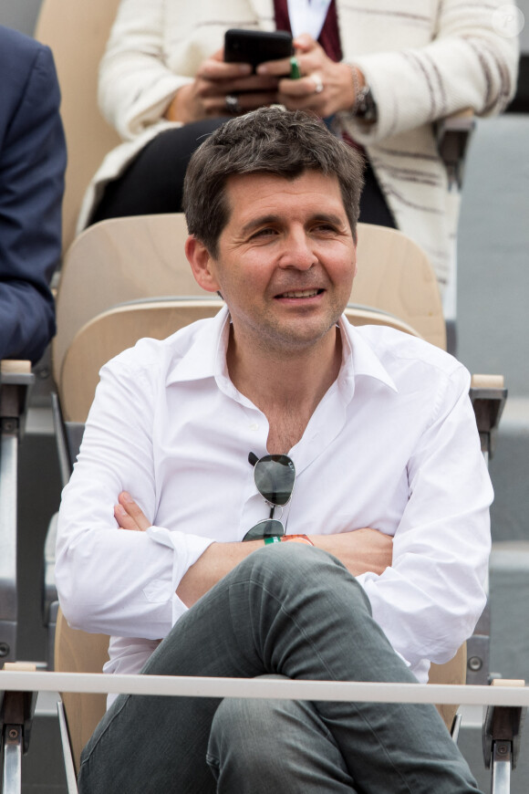 Thomas Sotto - Les célébrités dans les tribunes des Internationaux de France de Tennis de Roland Garros 2019 à Paris, France, le 29 mai 2019. © Jacovides-Moreau/Bestimage