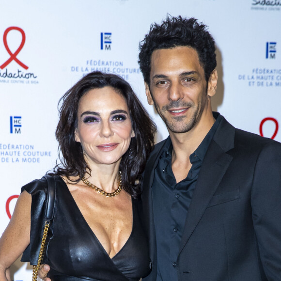 Tomer Sisley et sa femme Sandra lors du photocall de la 18ème édition du "Dîner de la mode du Sidaction" au Pavillon Cambon Capucines - Potel et Chabot à Paris, France, hiver 2020. © Olivier Borde/Bestimage