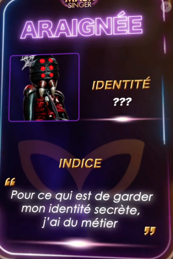 L'Araignée, émission "Mask Singer" du 17 octobre 2020.