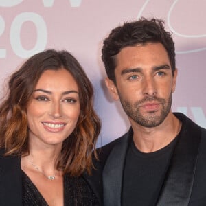 Rachel Legrain-Trapani et Valentin Léonard - Photocall du défilé Etam Live Show 2020 à Paris le 29 septembre 2020. © Pool Agence Bestimage 