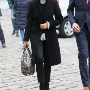 Exclusif - Rachida Dati - Arrivées aux obsèques du chef Gérard Idoux (restaurateur à la tête du Récamier) en l'église de Saint-Germain-des-Prés à Paris, le 08 octobre 2020 © Christophe Clovis / Bestimage