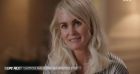 Laeticia Hallyday face à Audrey Crespo-Mara lors de l'enregistrement de l'émission "Sept à Huit" sur TF1.