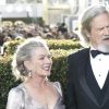 Susan Geston et son mari Jeff Bridges - Photocall de la 76ème cérémonie annuelle des Golden Globe Awards au Beverly Hilton Hotel à Los Angeles, le 6 janvier 2019.