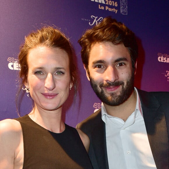 Camille Cottin et son compagnon - Soirée au club "Le Queen" après la 41ème Cérémonie des César. Le 26 février 2016 © Giancarlo Gorassini / Bestimage