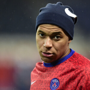 Echauffement des joueurs du PSG Kylian Mbappe (PSG) - Match de football PSG / Manchester (1-2) en ligue des champions le 20 octobre 2020. © JB Autissier / Panoramic / Bestimage