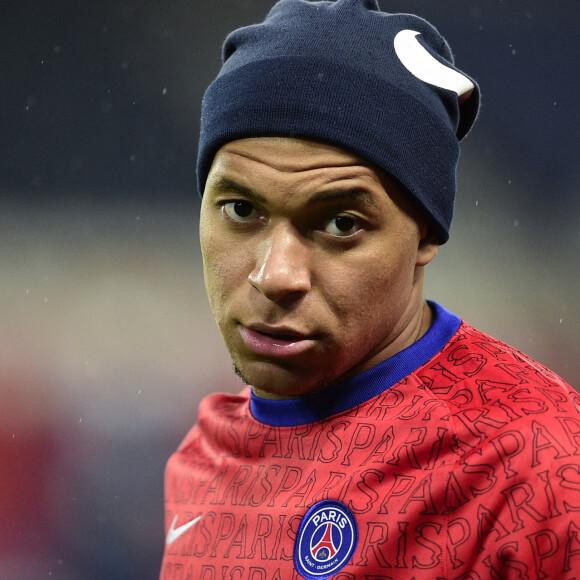 Echauffement des joueurs du PSG Kylian Mbappe (PSG) - Match de football PSG / Manchester (1-2) en ligue des champions le 20 octobre 2020. © JB Autissier / Panoramic / Bestimage