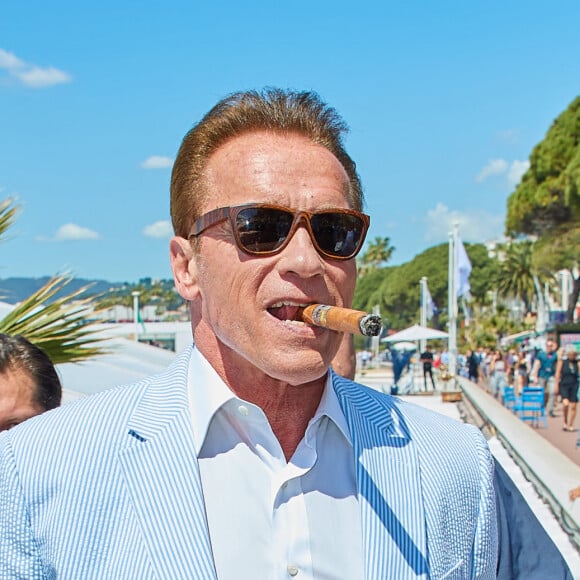 Arnold Schwarzenegger se rend sur le photocall du film "Wonders of the Sea 3D" à lors du 70ème festival de Cannes le 20 mai 2017.