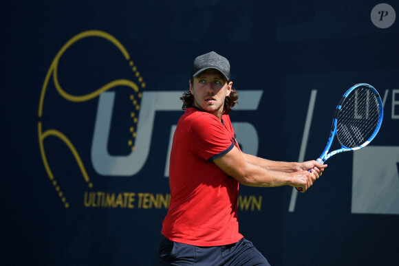 Lucas Pouille (Fra) - Tournoi de tennis Ultimate Tennis Showdown (UTS) de P. Mouratoglou à Sophia Antipolis le 15 juin 2020. © Antoine de Couvercelle / Panoramic / Bestimage 