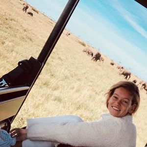 Lucas Pouille et sa femme Clémence lors de leur lune de miel, au Kenya, en novembre 2020.