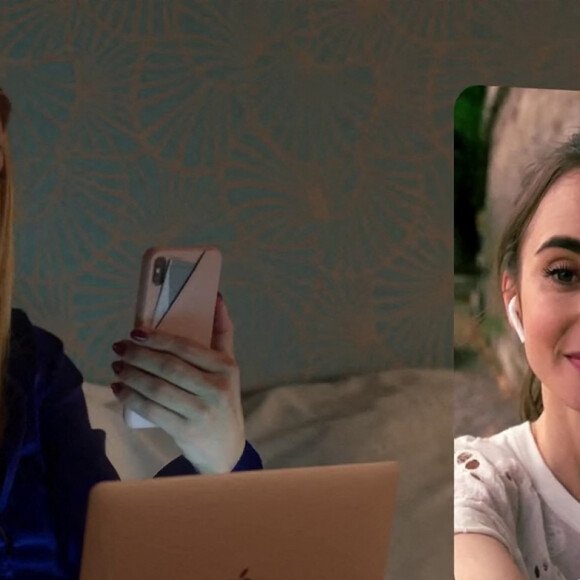 Kate Walsh, Lily Collins - Bande-annonce de la série Netflix "Emily in Paris" créée par Darren Star. Le 5 octobre 2020.