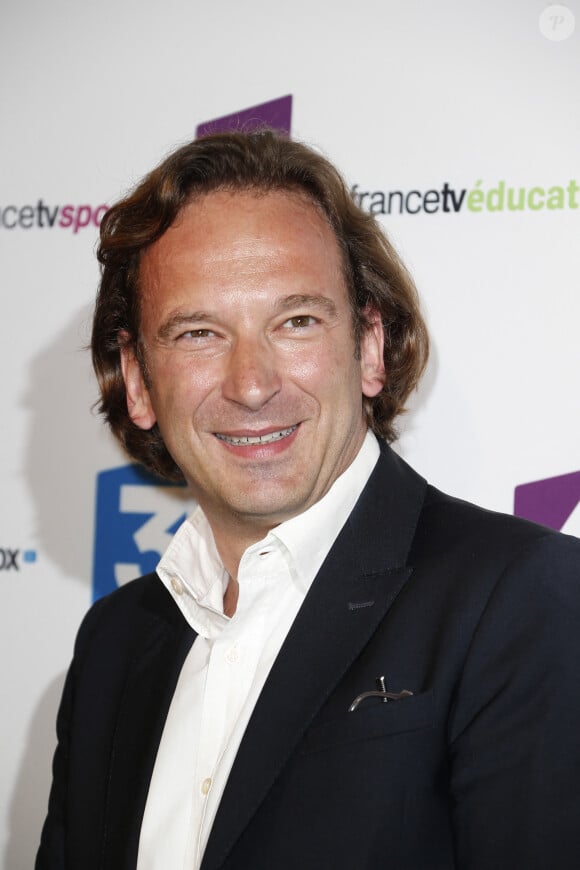 François Busnel lors de la conférence de presse de rentrée de France Télévisions au Palais de Tokyo à Paris, le 26 août 2014.