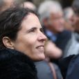 Mazarine Pingeot à la sortie des obsèques de André Rousselet en la Basilique Sainte-Clotilde de Paris le 2 juin 2016.