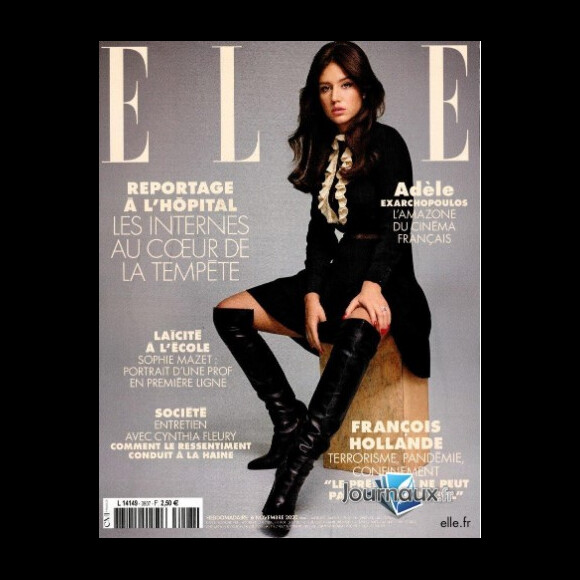 Retrouvez l'interview d'Adèle Exarchopoulos dans le magazine Elle, n° 3907 du 6 novembre 2020.