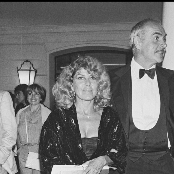 Sean Connery et sa femme Micheline Roquebrune - Archives. 1981