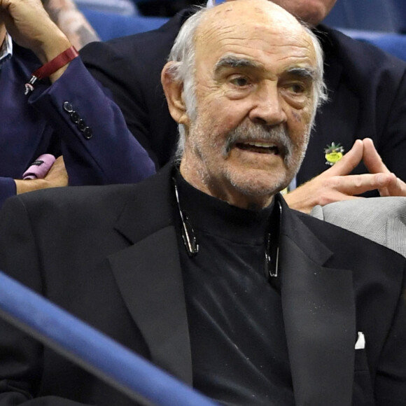 Sean Connery - Open de tennis de Flushing Meadows - Federer bat Frances Tiafoe le 29 août 2017.