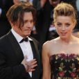 Johnny Depp et sa femme Amber Heard - Tapis rouge du film "The Danish Girl" lors du 72ème festival du film de Venise (la Mostra).
