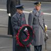 Le prince William et le prince Charles lors de la cérémonie du Remembrance Sunday à Londres le 8 novembre 2020.