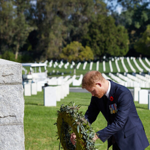 Le prince Harry au cimetière national de Los Angeles le 8 novembre 2020. Photo by Lee Morgan/PA Photos