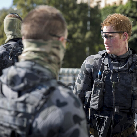 Le prince Harry lors d'un exercice d'entraînement de commando avec l'armée australienne en Australie en 2015.