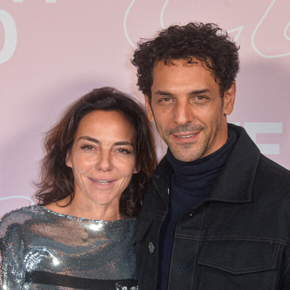 Sandra Sisley et Tomer Sisley - Photocall du défilé Etam Live Show 2020 à Paris le 29 septembre 2020. © Pool Agence Bestimage 