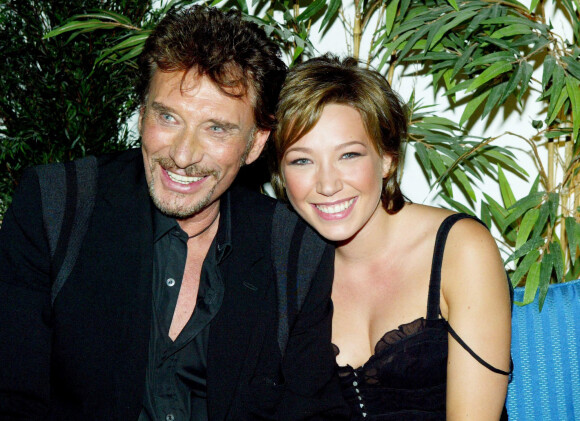 Johnny Hallyday et sa fille Laura Smet.